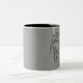 2 Couleurs Tasse d'illustration de cheval - citation Arabe (Centre)