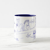 2 Couleurs Tasse d'illustration de Pilz-E (Centre)