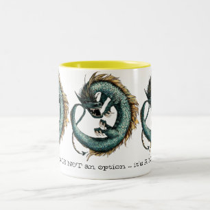 2 Couleurs Tasse d'imaginaire de dragon de matin