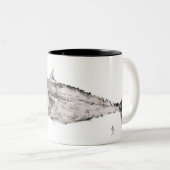 2 Couleurs Tasse d'impression de thon (Devant droit)