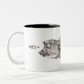 2 Couleurs Tasse d'impression de thon (Gauche)