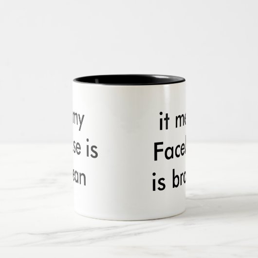 2 Couleurs Tasse d'intoxiqué de Facebook (Centre)