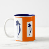 2 Couleurs Tasse d'iris de PRLimages OrangeNavy (Gauche)