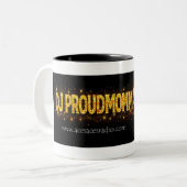 2 Couleurs Tasse DJ Fière Maman (Devant gauche)