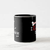 2 Couleurs Tasse Doberman Pinscher (J'aime) (Centre)