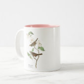 2 Couleurs Tasse d'oiseau d'Audubon, moineau Blanc-Throated, (Devant gauche)