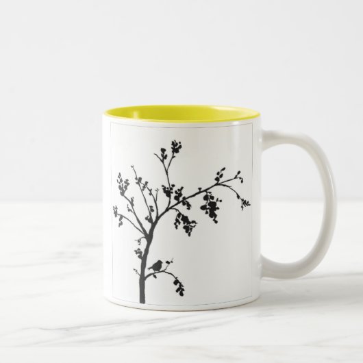 2 Couleurs tasse d'oiseau de matin (Droit)