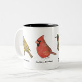 2 Couleurs Tasse d'oiseaux (Devant gauche)