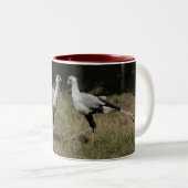 2 Couleurs Tasse d'oiseaux de secrétaire de danse (Devant droit)