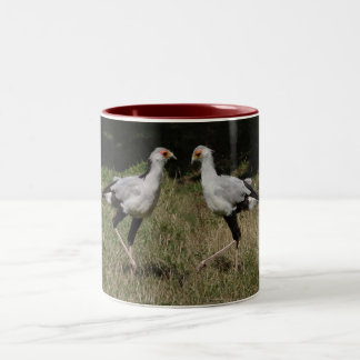 2 Couleurs Tasse d'oiseaux de secrétaire de danse