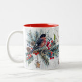 2 Couleurs Tasse d'oiseaux d'hiver (Gauche)