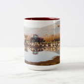 2 Couleurs Tasse d'oiseaux migrateurs (Centre)