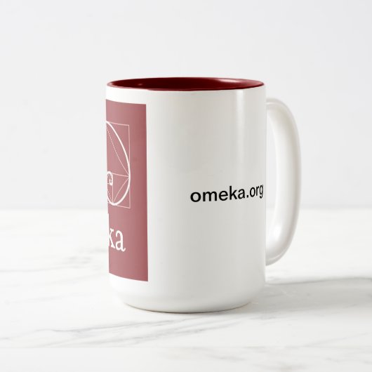 2 Couleurs Tasse d'Omeka (Devant droit)