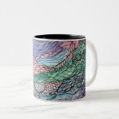 2 Couleurs Tasse Doodle par Jill (Devant droit)
