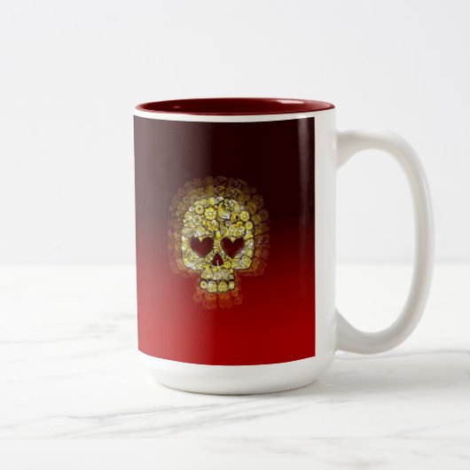 2 Couleurs Tasse d'or de crâne (Droit)
