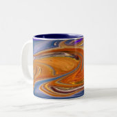 2 Couleurs Tasse d'or de vagues (Devant gauche)