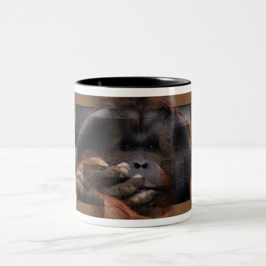 2 Couleurs Tasse d'orang-outan (Centre)