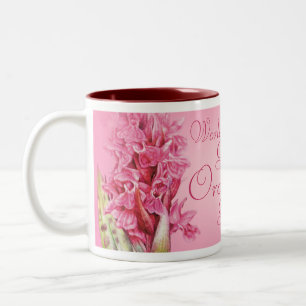2 Couleurs Tasse d'orchidée de rose du plus grand