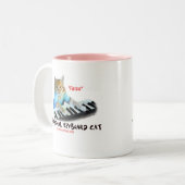 2 Couleurs Tasse d'original de chat de clavier (Devant gauche)
