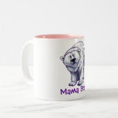 2 Couleurs Tasse d'ours blanc de maman Bear (Devant gauche)