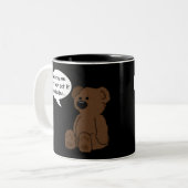2 Couleurs Tasse "d'ours de message" (Devant gauche)
