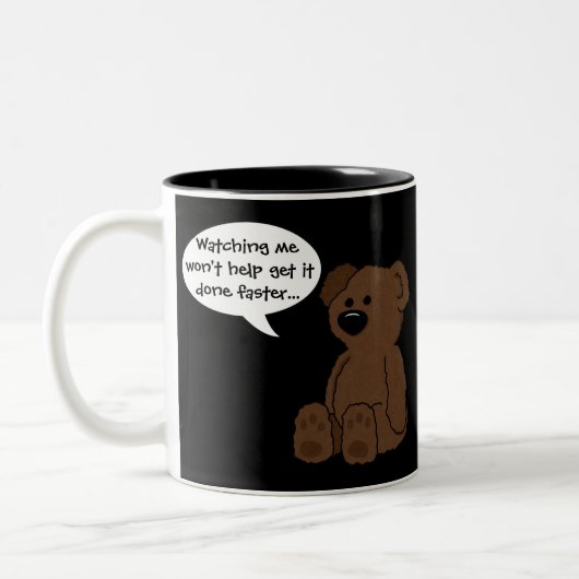 2 Couleurs Tasse "d'ours de message" (Gauche)