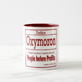 2 Couleurs Tasse d'oxymoron (Centre)