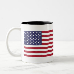 2 Couleurs Tasse Drapeau Américain Rouge Blanc Bleu Étoiles R