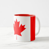 2 Couleurs Tasse Drapeau Canada (Devant droit)