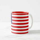 2 Couleurs Tasse Drapeau États-Unis (Devant droit)