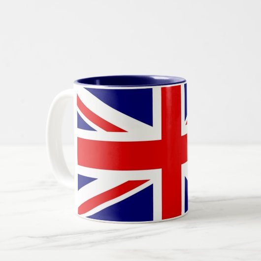 2 Couleurs Tasse Drapeau Royaume-Uni (Devant gauche)