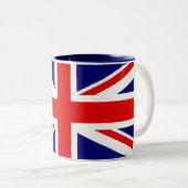 2 Couleurs Tasse Drapeau Royaume-Uni (Devant droit)