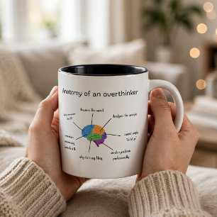 2 Couleurs Tasse drôle Anatomie d'un surpenseur