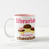 2 Couleurs Tasse drôle de bibliothécaire (Gauche)