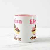 2 Couleurs Tasse drôle de bibliothécaire (Centre)