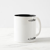 2 Couleurs Tasse drôle de café Code Noir pour programmeur (Devant droit)