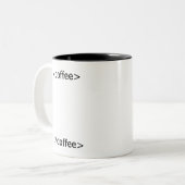 2 Couleurs Tasse drôle de café Code Noir pour programmeur (Devant gauche)