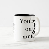 2 Couleurs Tasse drôle de citation avec icône de microphone « (Devant droit)