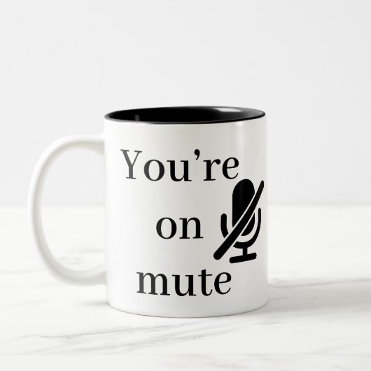 2 Couleurs Tasse drôle de citation avec icône de microphone « (Gauche)
