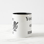 2 Couleurs Tasse drôle de citation avec icône de microphone « (Centre)