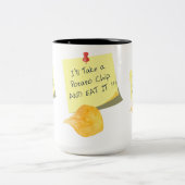 2 Couleurs Tasse drôle de citation 'Je prendrai une chips' (Centre)