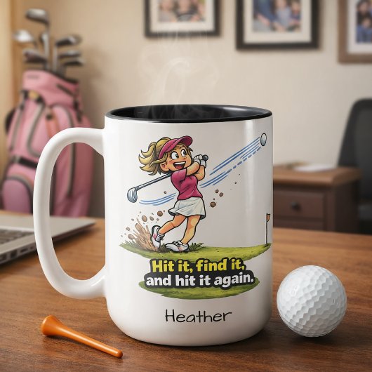 2 Couleurs Tasse drôle de golfeuse Fairway Fun