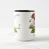 2 Couleurs Tasse drôle de golfeuse Fairway Fun (Centre)