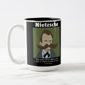 2 Couleurs Tasse drôle de Nietzshe (Gauche)
