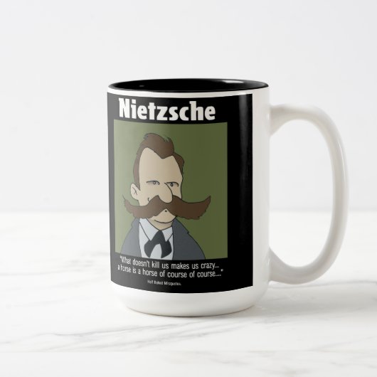 2 Couleurs Tasse drôle de Nietzshe (Droit)