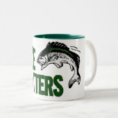 2 Couleurs Tasse drôle de pêcheur - SUJETS de TAILLE (Devant droit)