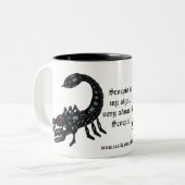 2 Couleurs Tasse drôle de signe de Scorpion (Devant gauche)