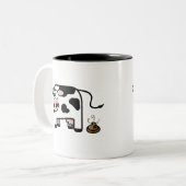 2 Couleurs Tasse drôle de vache à Pooping (Devant gauche)