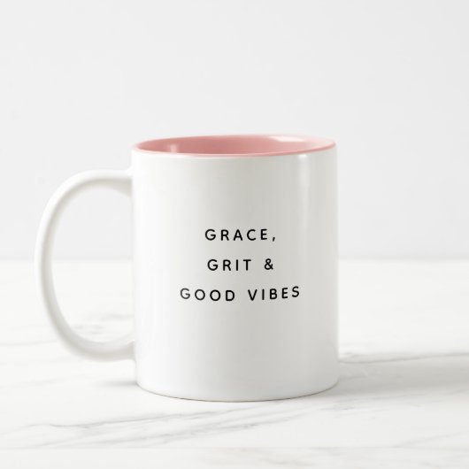 2 Couleurs Tasse drôle moderne Grace Grit & Good Vibes (Gauche)