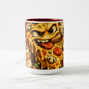 2 Couleurs Tasse drôle pour amateur de pizza – En pizza nous